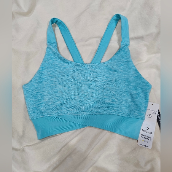 NWT Nanette Lepore "Play" Medium Blu Radiance Activewear Set - Picture 2 of 10